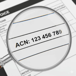 how to display a company ACN in Australia