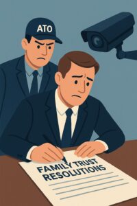 Back dating any document is illegal. The Family Court, Bankruptcy Court and the ATO have ways of checking validatity.If you want to sleep at night build and sign your Legal Consolidated Family Trust minutes well before 30 June.