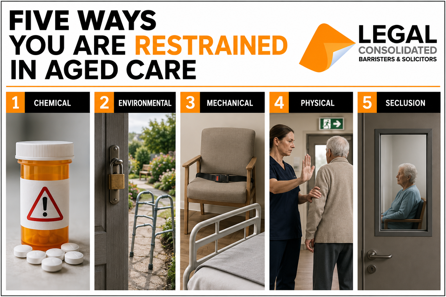 5 restraints in an aged care home