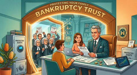 If your children go bankrupt, the inheritance you leave them is lost. A Bankruptcy Trust stops creditors from touching your family's wealth. You protect your children from the grave.