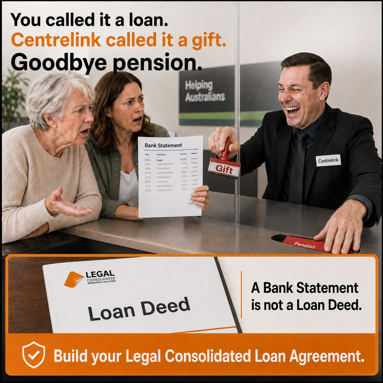 Centrelink Loan Deeds losing pension