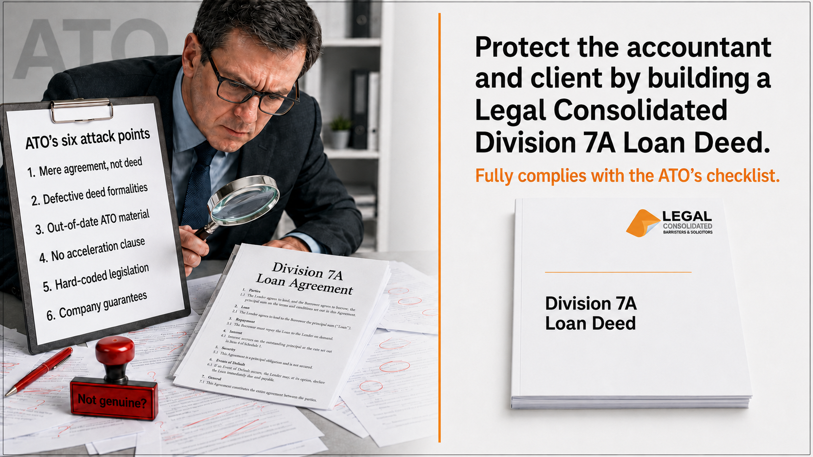 Division 7A Loan Agreement Deed ATO checklist best practice