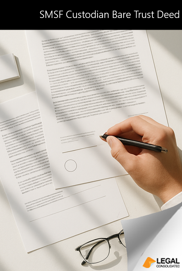 SMSF Custodian Bare Trust Deed Book Cover