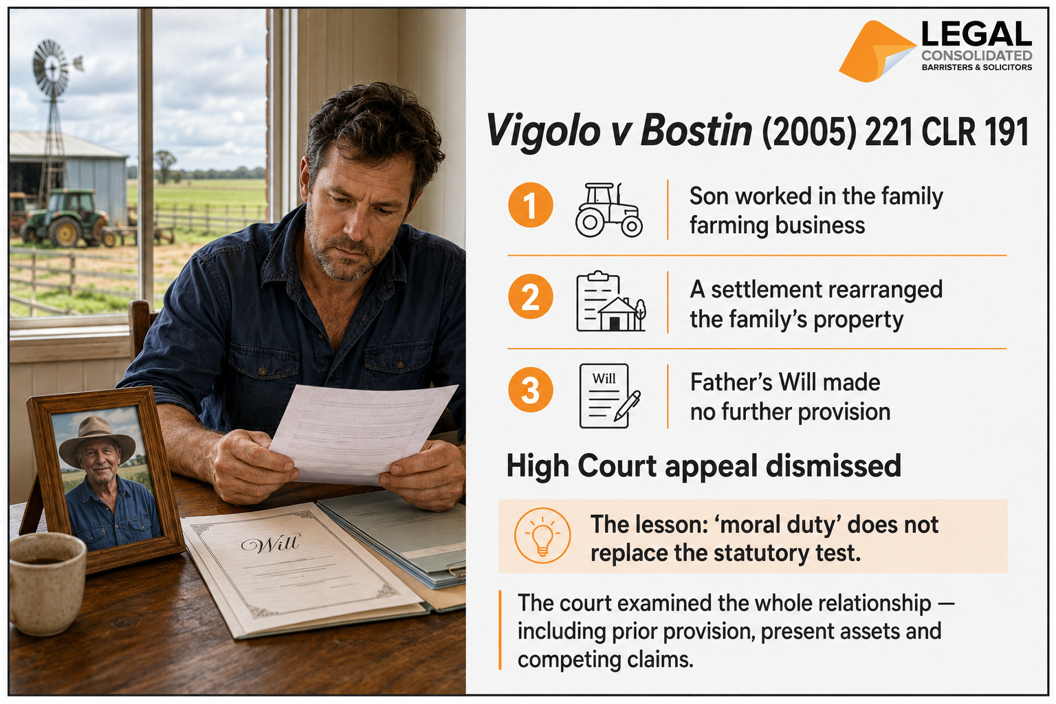 Vigolo v Bostin and Lloyd-Williams v Mayfield [2005] NSWCA 189 stop will being challenged