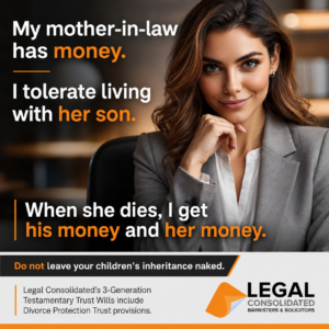 Divorce Protection Trust in wills
