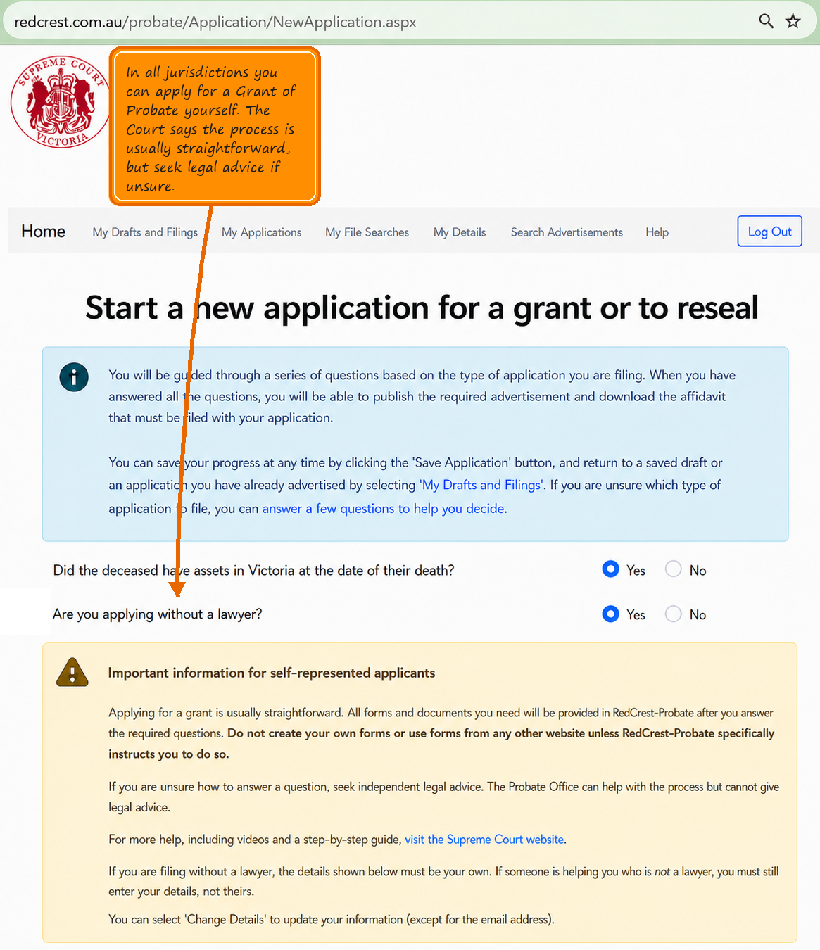 how to apply for grant of probate for free
